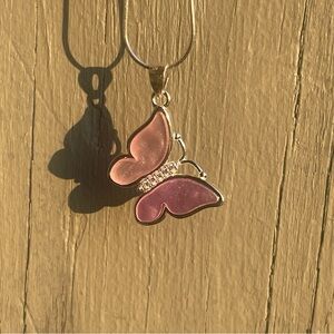 Elegant Purple Butterfly  Necklace